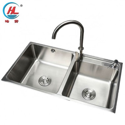 2020 New Product High Quality 2 Bowls Double 304 Stainless Steel Kitchen Sink