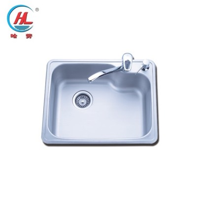 High Grade European Style Kitchen Sinks Small Size Single Bowl Stainless Steel Wash Basin